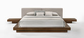 Modrest Tokyo Eastern King Contemporary Walnut And Grey Platform Bed  Model VGMABR-90-WAL-GRAY-EK